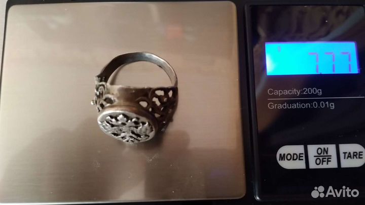 Кольцо серебро