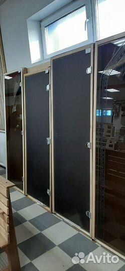 Дверь стеклянная бронза прозрачная 190х70 см