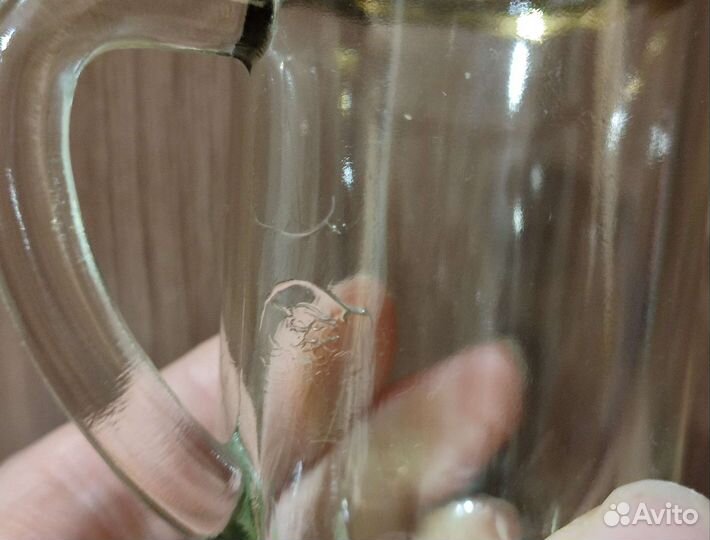 Рюмки с ручкой с золотым ободком. Винтаж