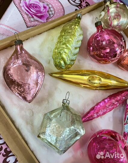 Елочные игрушки СССР льдинки, кристаллы