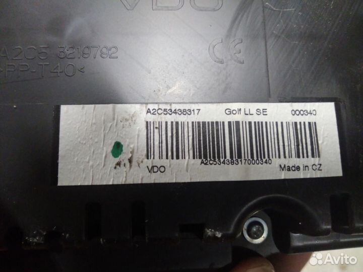 Панель приборов VW Golf Plus