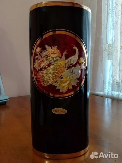 Вазы японские винтажные чёрные фарфор