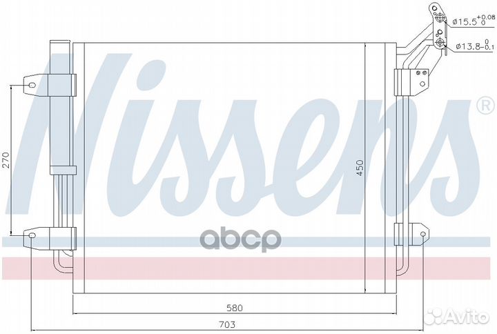 Радиатор кондиционера 940138 Nissens