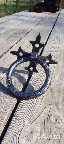 Кованое кольцо на калитку или ворота, молоток