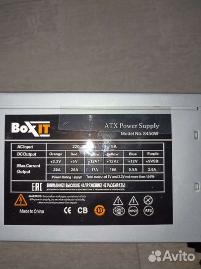 Блок питания BoxIT 450W