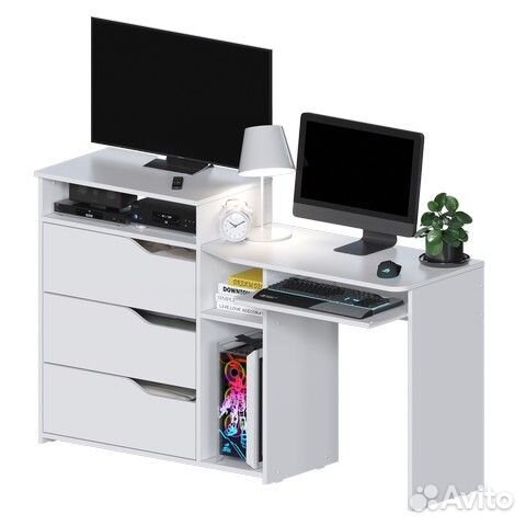 Компьютерный стол белый