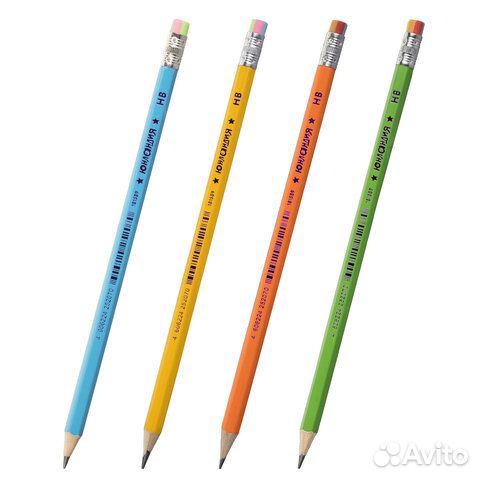 Карандаш чернографитный юнландия, 1 шт., Неончики