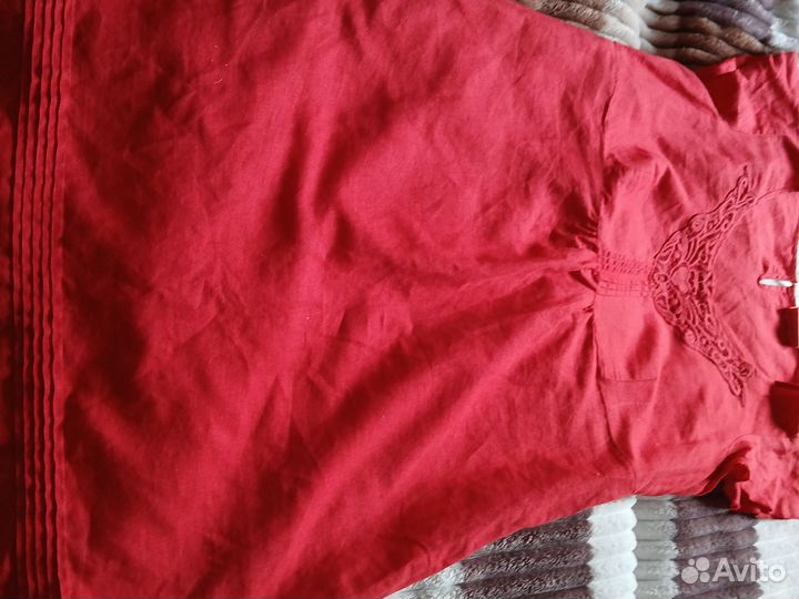 Платье хлопок лен 46