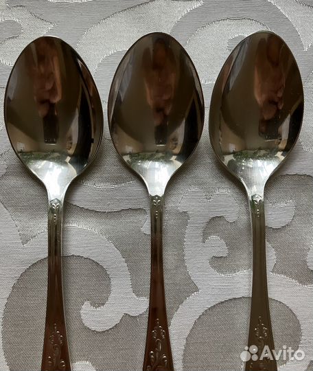 Ложки десертные мельхиор мнц Кольчугино 3шт