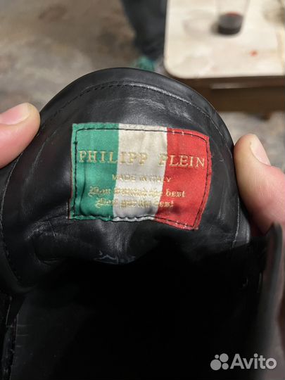 Philipp plein кроссовки кеды ботинки кожаные