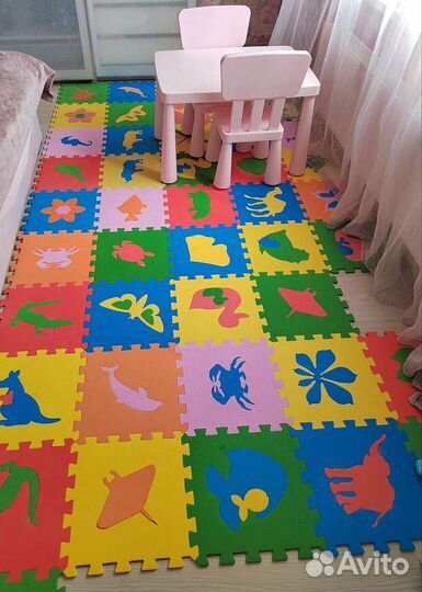 Детский коврик для ползания пазл
