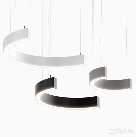 Профильный светильник полукольцо