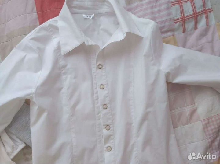 Блузка белая для девочек, 146
