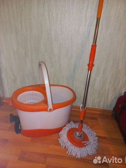 Швабра с ведром и отжимом бу