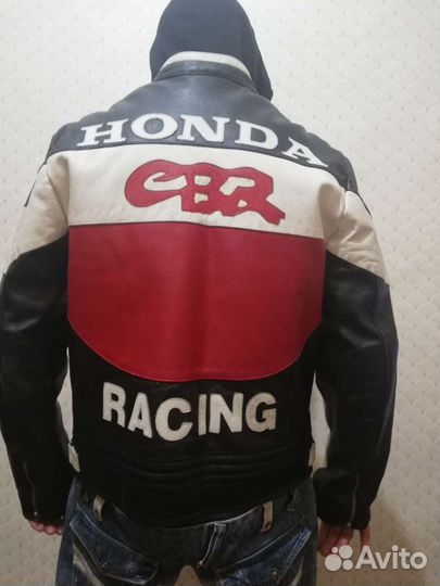 Мотокуртка кожаная мужская