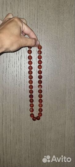 Бусы из сердолика новые