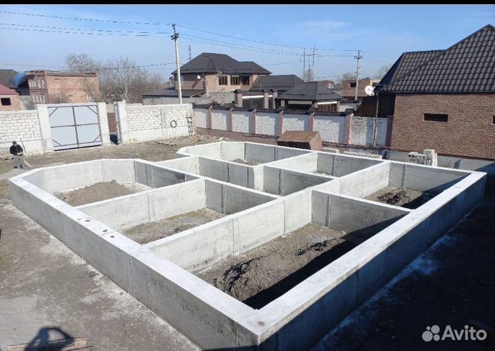 Заливка фундамента