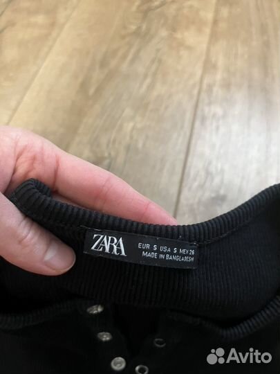 Лонгслив zara S хлопок