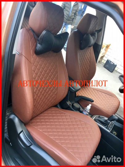 Чехлы Автопилот Hyundai Creta 2 из экокожи Ромб