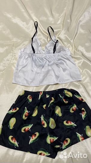 Пижама с приниом авокадо женская