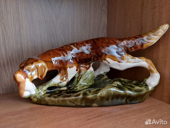 Собака на охоте. Статуэтка СССР ретро