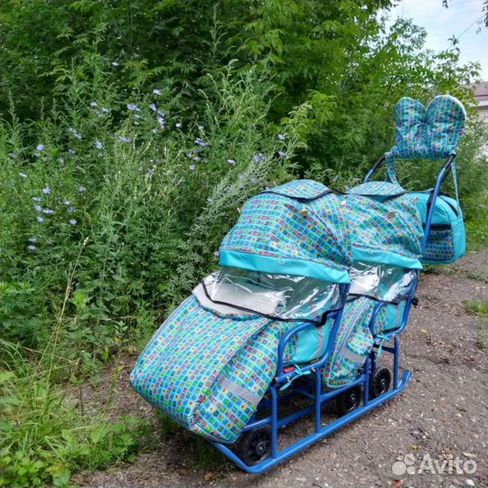 Санки для двойни и погодок Усиленные новые