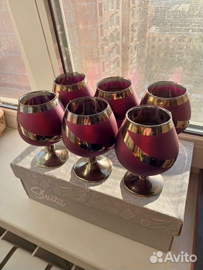 Хрустальные бокалы для вина. Гусь хрустальный 6 шт