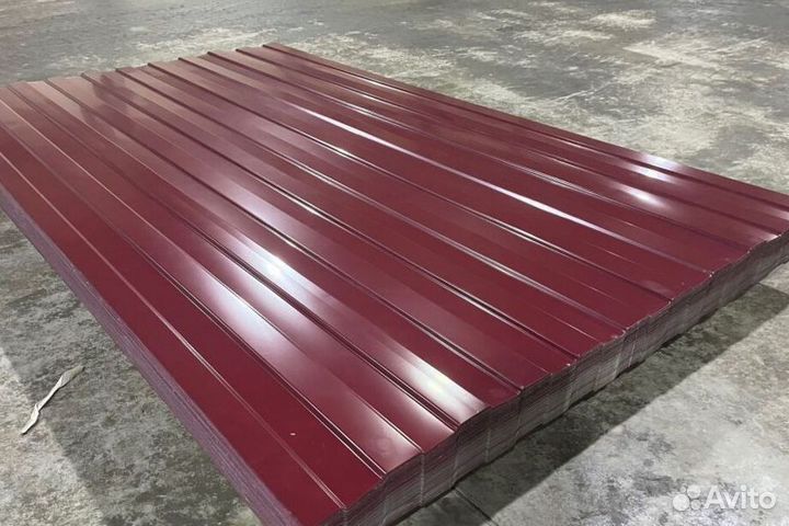 Профлист для забора С8 Ral 3005 (0.3) пф3757