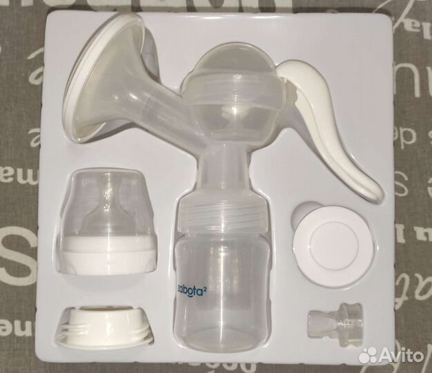 Молокоотсос ручной + баночки для хранения молока