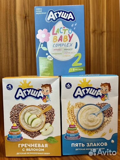 Агуша каши и молочная смесь