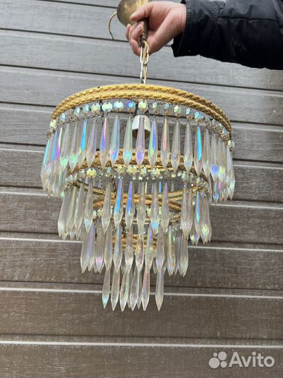 Люстра хрустальная Чехословакия