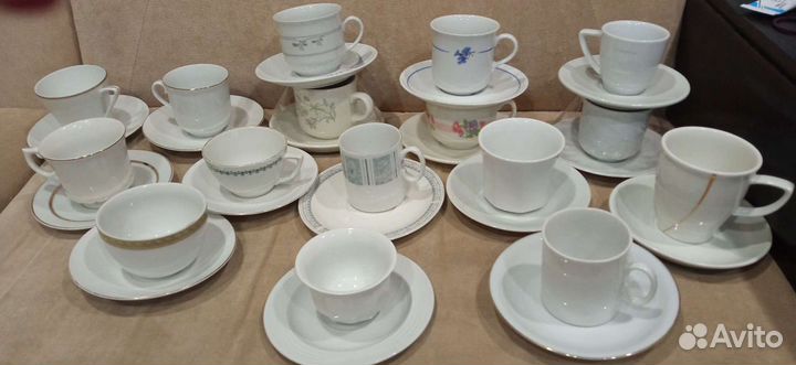 Чашки кофейные с блюдцами Германии, Китай, Польша