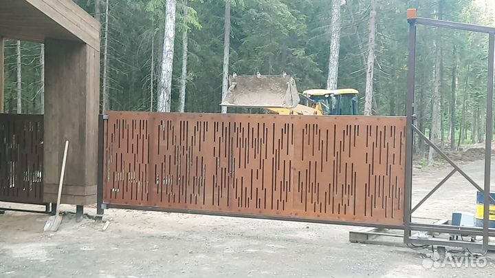 Откатные ворота с установкой