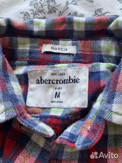 Рубашка в клетку детская фланель