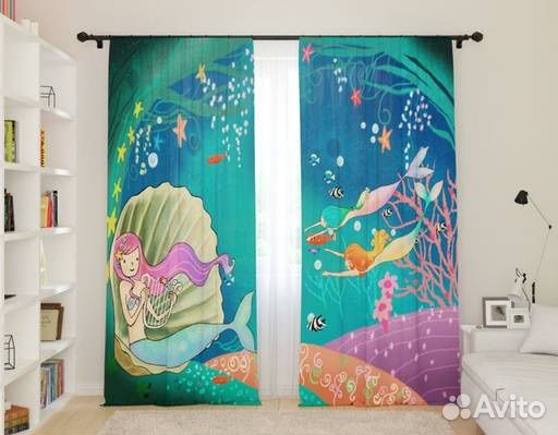 Фото шторы и покрывало детские