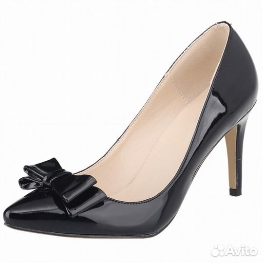 Туфли respect лаковые офисные черные