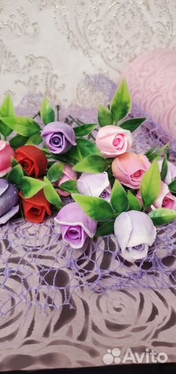 Одиночные цветы из мыла, тюльпан, роза