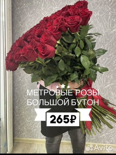 Метровые розы. Доставка цветов в Омске