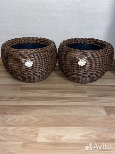 Кашпо горшки для цветов из ротанга