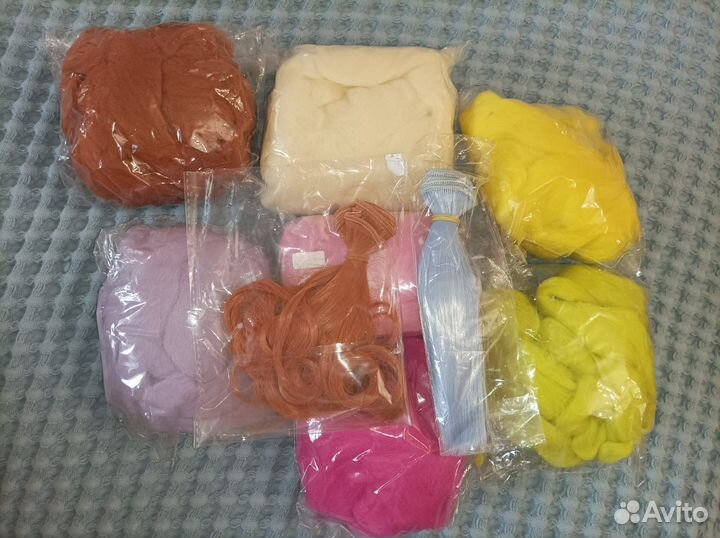 Шерсть для валяния + волосы