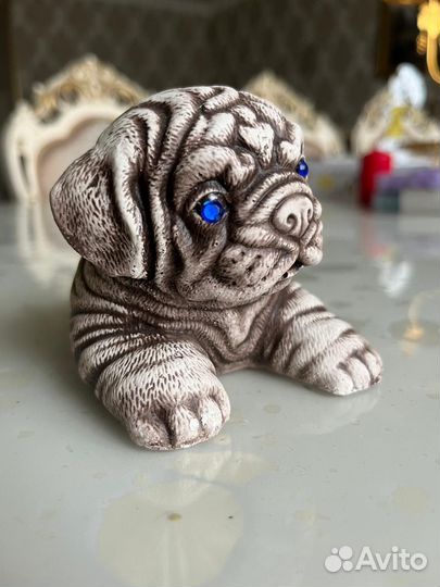 Собачка из гипса