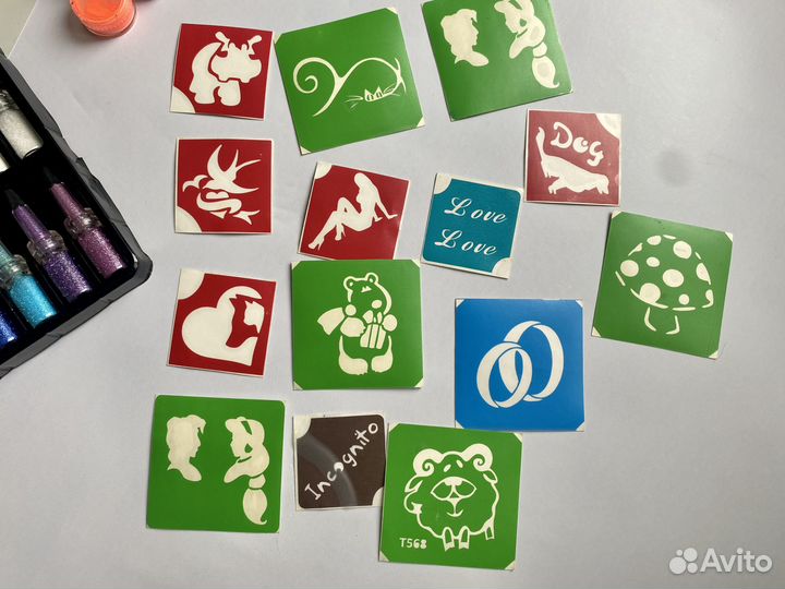 Трафареты пигменты для блеск тату