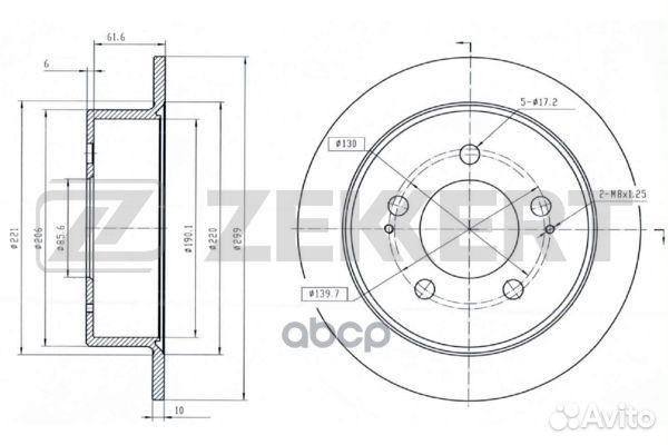 Диск торм. зад. Ssangyong Actyon 05- Kyron 05