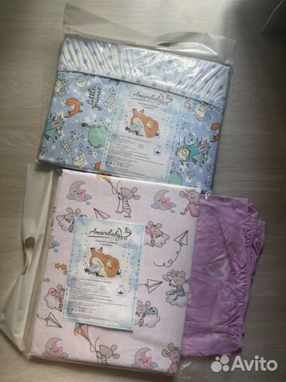 Комплект детского постельного белья новый 120 х 75