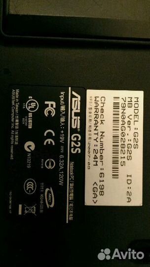 Ноутбук asus g2s