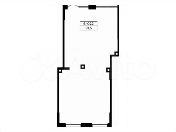 Продается торговое помещение площадью 91.5 кв.м