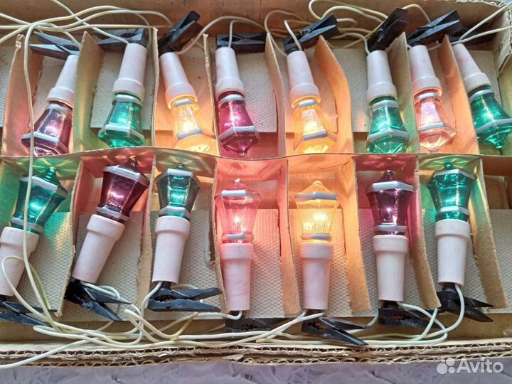 Гирлянда СССР польский фонарик Ег 24