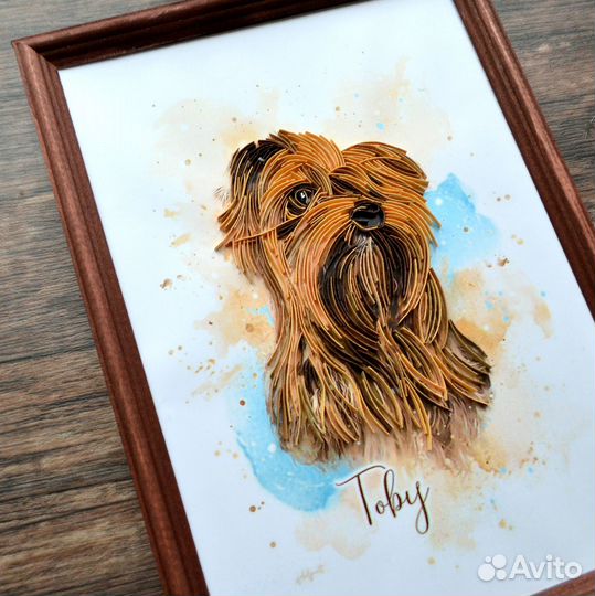 Картина ручной работы из бумажных полос