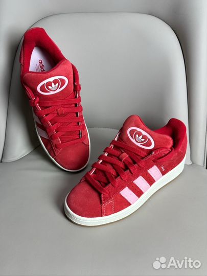 Adidas campus 00s женские красные