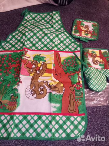 Набор кухонный новый + варежка прихватка полотенца